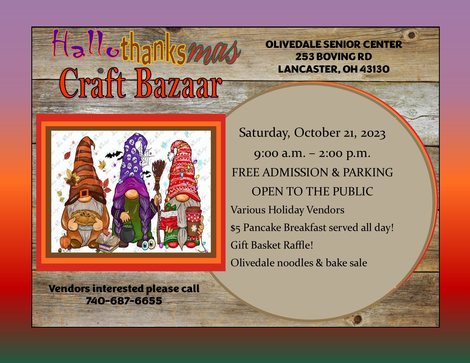 olivedale event - Craft, vendors craft show ad